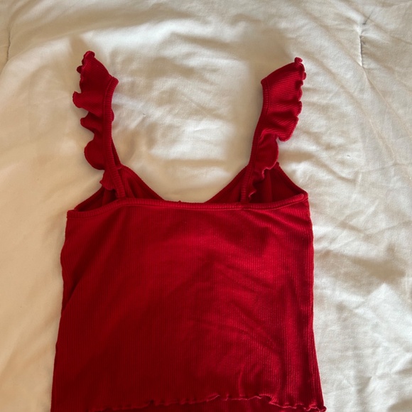 Red Detailed Tank Top - Picture 3 of 3